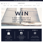 Win a Private Yacht Sailing Experience for 4 Worth $4,500 from Oroton