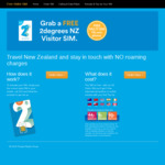Free 2Degrees New Zealand SIM, Good for Receiving Calls/Texts While in NZ (Free Shipping Globally)
