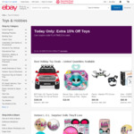 15% off Toys & Games (Including Video Games) ($0 Min Purchase, US $100 Max Discount) @ eBay US