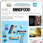 Win 1 of 2 Blue Dinosaur Prize Packs Worth $150 from MiNDFOOD