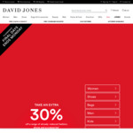 Additional 30% off Already Reduced Shoes and Accessories (Eg Mens Rockport / Florsheim $48.30+) @ David Jones