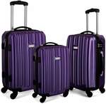 Milano ABS Luxury Shockproof Luggage 3 Piece Set (Purple or Black) $85 Shipped @ Kogan