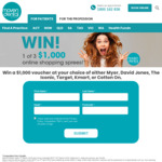 Win a $1,000 Myer/David Jones/The Iconic/Target/Kmart/Cotton On Gift Card from Maven Dental