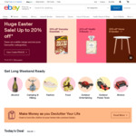 10% off Eligible Items ($100 Min Spend, $200 Max Discount, 5 Transactions) @ eBay