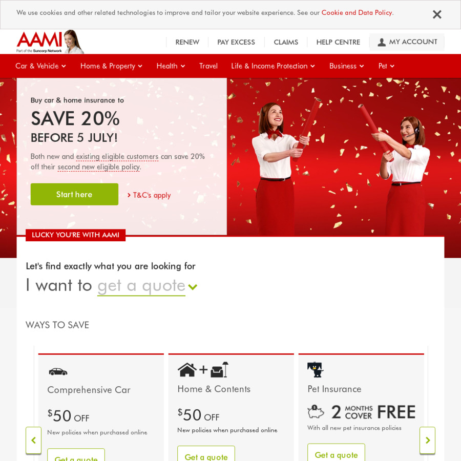 AAMI 20% off a Second Eligible Home or Car Policy - OzBargain