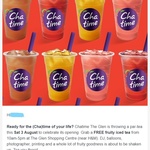 [VIC] Free Fruity Iced Tea @ Chatime, The Glen Shopping Centre