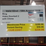 Ring Video Doorbell 2 with Chime $240 (Save $50) @ Costco (Membership Required)