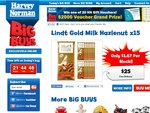 Lindt Gold Milk Hazlenut x15 $25 Delivered