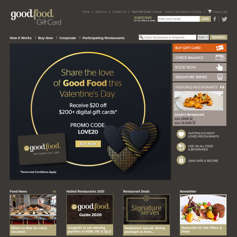 $20 off $200+ Digital Gift Card @ Good Food Gift Card ...