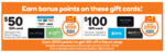 2000 Points on $100 The Iconic, Ticketek or Good Food | 1000 Points on $50 Ultimate for Him, BrasNThings, Endota @ Woolworths