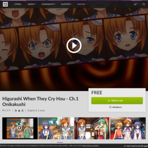 [PC] DRM-free/Steam - Free - Higurashi When They Cry Hou: Ch.1 Onikakushi - GOG/Steam