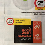 15% off Boost Mobile Recharge @ Coles in-Store