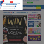 Win 1 or 25 $1K EFTPOS Gift Card from Chemist Warehouse and L’Oréal