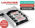 Catch of the Day - UNiROSS Fast 1 Hour Charger plus 4 x  AA NiMH Cells - NOW CLOSED