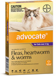Advocate Flea and Worm Treatment for Cats over 4kg 6 Pack $59.99 (Was $70.20) + Delivery (Free over $60) @ Ozcat Pet Supplies
