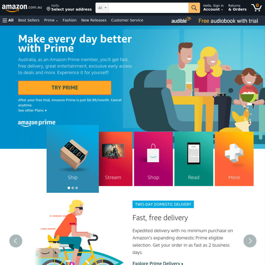 Amazon Prime AU $6.99/Month: Free Domestic Delivery (No ...