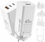 HEYMIX 65W 3-Port (2 USB-C & 1 USB-A) GaN Charger with 3 Adapters & 100W PD Cable $37.49 Shipped @ AU Select Amazon AU