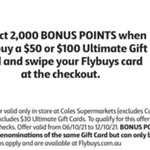 2000 Flybuys Points (Worth $10) With $50 Ultimate Teen/Kids/Student/Him/Her Gift Cards (JB Hi-Fi / EB Games) @ Coles