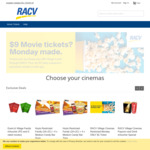 [VIC] RACV Members - Village Cinemas Restricted Monday Ticket $1 (OOS), Gold Class $25 (OOS), Popcorn & Drink $6 @ RACV