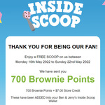 Free Scoop of Ice Cream @ Ben & Jerry's (Inside Scoop Members)