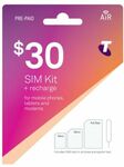 Telstra $30 Pre-Paid SIM for $15 ($10 with eBay Plus Monthly Voucher) Delivered @ auditech_online eBay