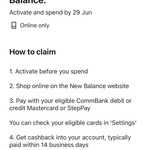 Spend $200 or More at New Balance (Online Only), Get $50 Cashback @ Commbank Rewards (Activation Required)