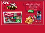 KFC - Free regular drink with a KFC Mini Variety Bucket purchase (TAS only)