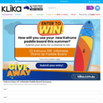 Win a Kahuna 10ft Inflatable Stand Up Paddle Board worth $379 from Klika