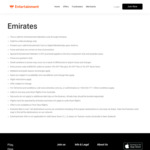 Emirates Australia: 5% off Saver Fares, 8% off Flex Fares, 10% off Flex Plus Fares @ Entertainment Book (Membership Required)