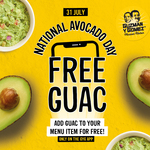 Free Guacamole with Any Menu Item Purchase @ Guzman Y Gomez (App Required)