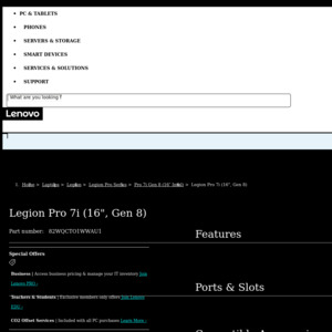 Lenovo Legion Pro 7i Gen 8: i9-13900HX, RTX 4080, 32GB RAM, 1TB SSD $3639 Delivered @ Lenovo