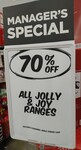 [WA] 70% off All Jolly & Joy Ranges, in-Store Only @ Spotlight, Innaloo
