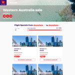 Perth to/from Adelaide $199, Broome $199, Cairns $199, Darwin $219, Melbourne $229, Sydney $229, Hobart $239 & More @ Virgin
