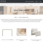 Win a Collection of Designer Furniture and Decor Items from Style Source Book + Others