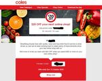 $20 off When You Spend $50 or More in Transaction @ Coles Online