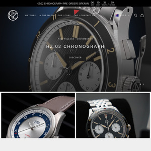 [Pre Order] HZ.02 Chronograph Watch $379 ($100 off) + $10 Shipping ($0 MEL Pickup) @ Hz Watches