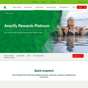 Amplify Rewards Platinum: 100,000 Points with $3000 Spend in 90 Days, $49 1st Year Fee ($0 for Existing Customers) @ St George