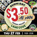 [NSW] $3.50 All Plates on Thursday 27/2 @ Sushi Train, Lane Cove