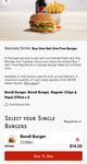 Buy 1 Get 1 Free Reg Bondi or Oprego Burger Meal (Burger, Chips & Drink) $14.25 @ Oporto App (Excl SA, Select Venues & Partners)
