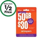 amaysim 28-Day: 50GB Prepaid SIM Starter Pack $10 (Was $30) In-Store @ Woolworths