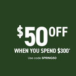 $50 off $300 Online Spend (for My Dan's Members) Delivered / C&C @ Dan Murphy's