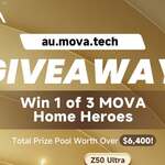 Win a Z60 Ultra Roller Complete Robot Vacuum or Z50 Ultra Robot Vacuum or Shine20 Intelligent Hair Dryer from Mova