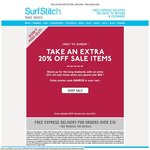 Surf and Stitch Further 20% off SALE Items if You Spend over $60! Free Post on Orders over $10