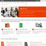 Free Xbox LIVE Gold with Office 365 Subscription