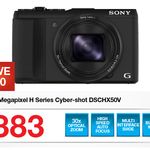 Sony DSCHX50V 20.4 MP Cyber-Shot Camera with Built-in Wi-Fi / GPS $383 @ Sony Centre