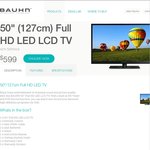 Bauhn 50" (127cm) Full HD LED LCD TV $599 @ Aldi 12th October