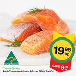 Woolies Fresh Tasmanian Salmon Fillets AUD$19.98 Per Kg (Vic Only)
