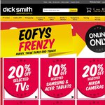 Dick Smith EOFY Frenzy Tuesday - 20% off TVs, Nikon Cameras etc with FREE DELIVERY*
