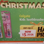 Colgate Kids Character Toothbrushes (Battery) Half Price - $5.25 Each @ Shaver Shop