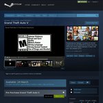 [Steam] GTA V PC: Pre-Purchase Deal - USD $74.99 Free in Game Money ($300K) and GTA: San Andreas
